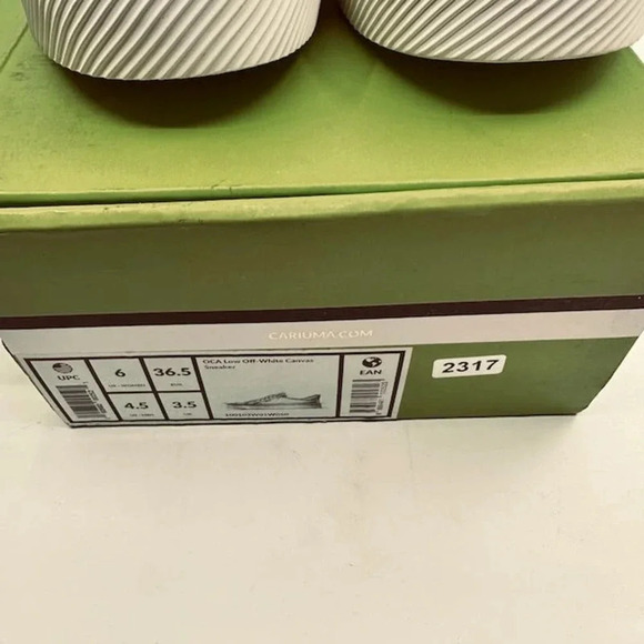 NEW Cariuma Oca Low Top Lace Up Organic Canvas Sneakers Off White Unisex W6 M4.5 - Picture 7 of 7